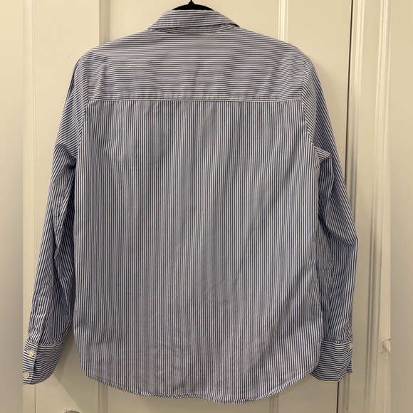 Anine Bing Navy Striped Button Down Shirt - Picture 4 of 5